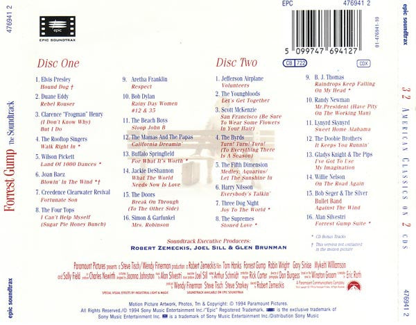 CD Various – Forrest Gump The Soundtrack - USADO